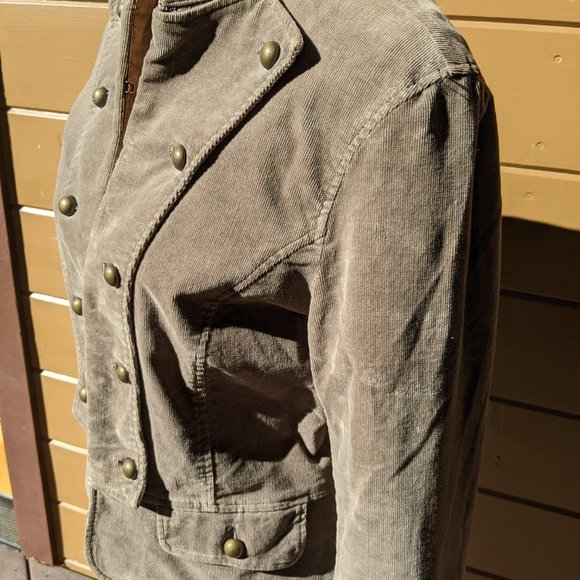 H&M Corduroy Military Steampunk inspired Jacket - Picture 5 of 11
